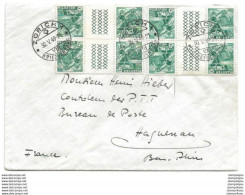 54 - 78 - Enveloppe Envoyée Der Zürich 1949 Superbe Affranchissement - Marcophilie