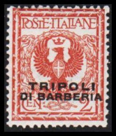 1909. TRIPOLI. TRIPOLI DI BARBERIA Overprint On CENT 2, Hinged.  (Michel 2) - JF544026 - Tripolitaine