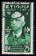 1936. ETIOPIA. POSTE COLONIALI ITALIANE 25 CENT. Emanuel III.  (Michel 3) - JF544027 - Ethiopia