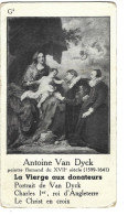 Chromo Image Cartonnee  - Histoire -   Peinture - Antoine Van Dyck - La Viergz Aux Donateurs - Histoire