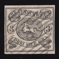 Braunschweig 8a Wappen 3 Sgr., Nummernstempel 8, Signiert Richter / Stolow - Brunswick