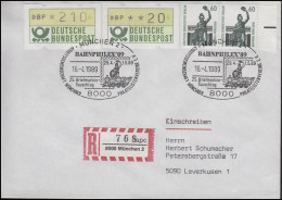 Bahnphilex'89 & Bavaria & Dampflok, R-Brief SSt München 16.4.1989 - Trains
