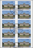 FB 43 Schloss Ludwigslust, Folienblatt Mit 10x 3128, EV-O Bonn - 2011-2020