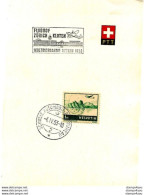 13 - 78 - Feuillet Avec Timbre Poste Aérienne Et Oblit Spéciale "Flughof Zürich Kloten 1953" - Marcophilie