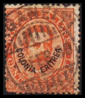 1893. ERITREA. POSTE ITALIANA COLONIA ERITREA Overprint On 20 (VENTI) C. Umberto I.  (Michel 5) - JF544050 - Eritrea