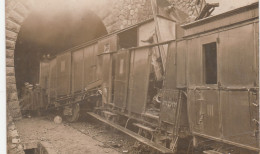 OLLIERGUES PHOTO CARTE ACCIDENT FERROVIAIRE TRAIN TUNNEL DU CHALARD LIGNE VICHY-DARSAC 4 DECEMBRE 1911 TBE - Olliergues