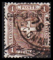 1897-1899. ERITREA. POSTE ITALIANA Colonia Eriterea Overprint On 1 C.  (Michel 12) - JF544062 - Eritrea