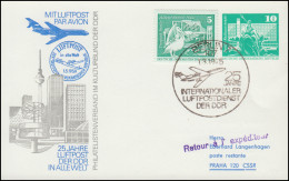 PP 15/28 Bauwerke 25 Jahre Luftpost Der DDR, SSt BERLIN Luftpostdienst 1.3.1975 - Privé Briefomslagen - Ongebruikt