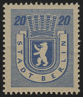 SBZ 6 A Wa Z Berliner Bär 20 Pf, Blau, ** - Berlín & Brandenburgo