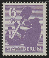 SBZ 2 Aa Vx Berliner Bär 6 Pf, Violett, ** - Berlín & Brandenburgo