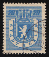 SBZ 6 A Wa Z Berliner Bär 20 Pf, Blau, O - Oblitérés