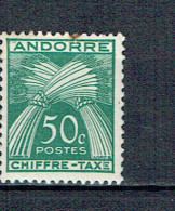 Taxe N° 40 Andorre Taxe 50 . Bleu Tache Rouille Voir Scan - Ungebraucht