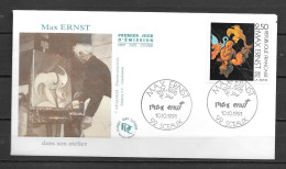 1991 - Max Ernst - FDC France - Joint Issues