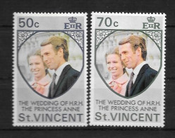 1973 - ST VINCENT - Mariage Princesse Anne - Joint Issues