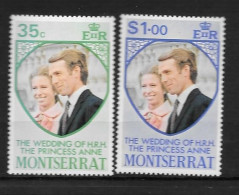 1973 - MONTSERRAT - Mariage Princesse Anne - Joint Issues