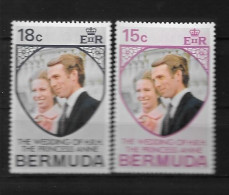 1973 - BERMUDES - Mariage Princesse Anne - Joint Issues