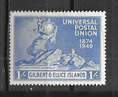 1949 - GILBERT ET ELLICE *MH - 75 Ans UPU - Emissions Communes