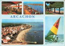 FRANCE - Arcachon - Le Marché - Port De Pêche Et De La Plaisance  - Promenade En Bordure - Carte Postale - Arcachon