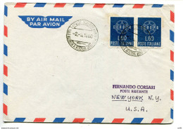 Primo Volo Alitalia Roma - New York Del 2.6.60 - Poste Aérienne