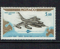PA 82 Monaco Poste Aérienne LUXE Anniversaire Vol Paris New York Voir Scan - Luftfahrt