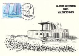 FRANCE 2024 AU FIL DE L'EAU Carte Locale De Valenciennes - Storia Postale