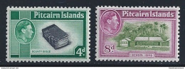 1951 PITCAIRN - SG 5a/6a Giorgio VI° E Vedute  MNH** Valori Complementari - Altri & Non Classificati