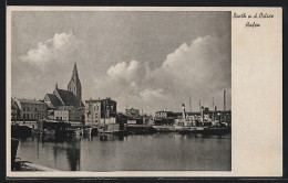 AK Barth A. D. Ostsee, Hafen Mit Kirche  - Barth