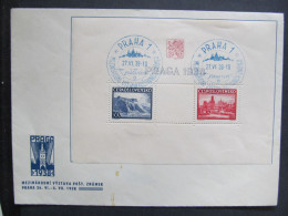 BRIEF Praha 1938 Aršík Pamětní Raz Praha//// R8310 - Briefe U. Dokumente