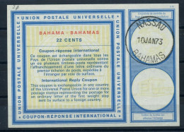 BAHAMAS  Vi21  22 CENTS  International Reply Coupon Reponse Antwortschein IAS IRC O NASSAU 10.01.73 Pdv! - Bahamas (1973-...)