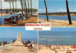 MIMIZAN PLAGE Camping Municipal Le Courant Monument Des Ailes Baignade 16(scan Recto-verso) MA1190 - Mimizan Plage