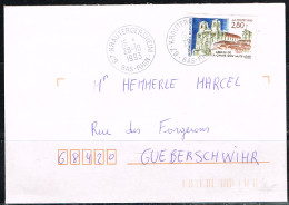 REL-L71 - FRANCE N° 2825 Abbaye De La Chaise-Dieu Sur Lettre De Krautergersheim - Briefe U. Dokumente