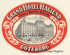 Göteborg / Sweden: Grand Hotel Haglund (Vintage Luggage Label) - Hotel Labels