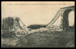 DANNEMARIE Le Viaduc Détruit Par Le Génie Militaire Français  édition Héliogravure LEVY Rue Brulée à Strasbourg Carte Ra - Dannemarie