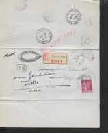 TYPE ACTE TIMBRE PAIX CACHETS AR PAMPROUX TRIBUNAL INSTANCE COMMISSION DES ORDRES PARIS 1935 IMMEUBLE  : - Cartas & Documentos