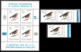 Argentine Football Oiseaux Passereaux Carouge Safran Birds Saffron Cowled Blackbird Vögel Aves Uccelli Tordo ** 1973 20€ - Songbirds & Tree Dwellers