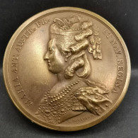 MEDAILLE BRONZE MARIE ANTOINETTE & LOUIS XVI Par DUVIVIER / 41mm 35.8g - Sonstige & Ohne Zuordnung