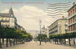 Espagne - San Sebastian - Avenida De La Libertad - Animée - Colorisée - CPA - Voir Scans Recto-Verso - Guipúzcoa (San Sebastián)