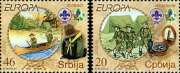 Serbia 2007 Europa CEPT Scouts Scouting Pfadfinder Compass Canoe, Set MNH - Unused Stamps