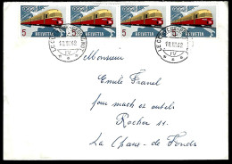 LETTRE EN PROVENANCE DE GENÈVE - THÈME TRAIN -  - Trains