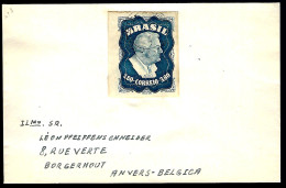 LETTRE EN PROVENANCE DU BRÉSIL - TIMBRE NON DENTELÉ - - Airmail