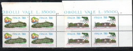 ITALIA REPUBBLICA ITALY 1987 ATLETICA LEGGERA OLYMPHILEX ESPOSIZIONE DI FILATELIA SERIE QUARTINA  ANGOLO DI FOGLIO MNH - 1981-90: Neufs