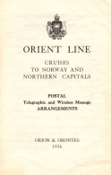 P&O Orient Line Wireless Radio 1936 Norway Orion Orontes Ship Guide - Radio