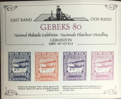 South Africa 1980 Gebeks ‘80 Aircraft Minisheet MNH - Neufs