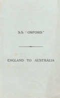 SS Orontes P&O Cruise Ship 1956 Australia Gibraltar Map Book -let - Gibraltar