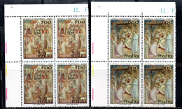 ITALIA REPUBBLICA ITALY REPUBLIC1987 NATALE CHRISTMAS NOEL WEIHNACHTEN NAVIDAD NATAL SERIE QUARTINA ANGOLO DI FOGLIO MNH - 1981-90:  Nuevos