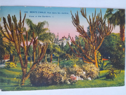 MONTE-CARLO VERS 1930.LES JARDINS . - Exotic Garden