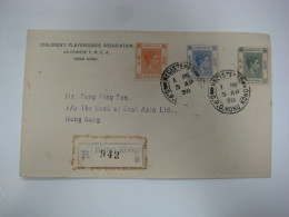 1938 Hong Kong KGVI Stamps First Day Cover FDC Registered To Local - Other & Unclassified