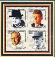 Mozambique 2002 Charles De GAULLE John KENNEDY  Konrad ADENAUER Sir Winston CHURCHILL - De Gaulle (General)