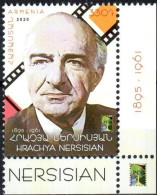 Armenia 2020 “RCC. Cultural Figures. 125th Anniversary Of Hrachya Nersisian (1895-1961)” Actor" 1v Quality:100% - Armenia