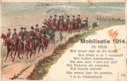 MILITARIA - Guerre 1914- 18 - Mobilisatie 1914 - De Veld - Des Militaires Sur Des Chevaux -  Carte Postale Ancienne - War 1914-18